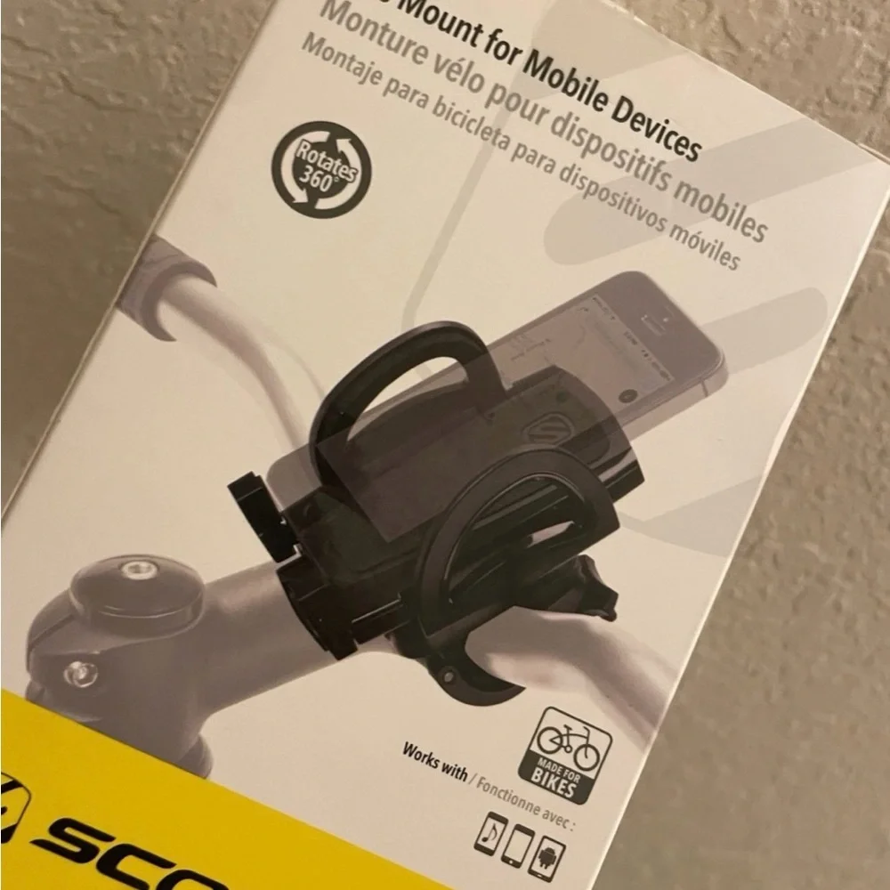 Scosche Black Bike Mount for Mobile Devices OPENED BOX! LOOKS GREAT!!